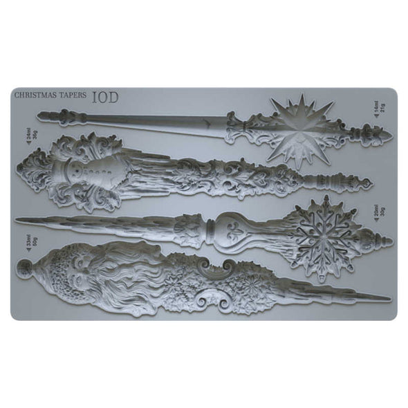 New - Christmas Tapers IOD Decor Mould