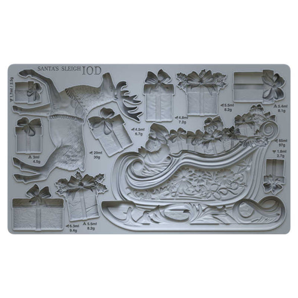 Santa's Sleigh IOD Decor Mould