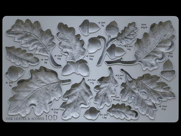 NEW - Oak Leaves and Acorns IOD Decor Mould - DEJA VU BOUTIK