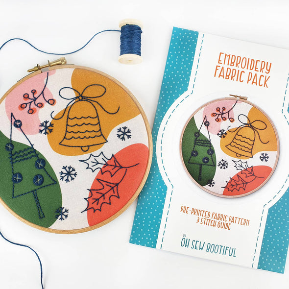 Abstract Christmas Embroidery Kit - DEJA VU BOUTIK