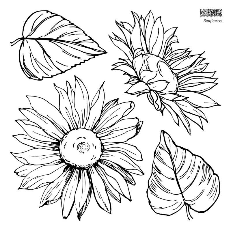 Sunflowers Stamp - DEJA VU BOUTIK